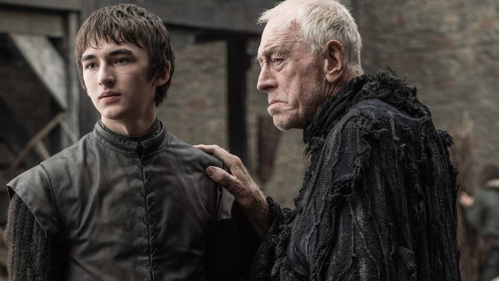 max Max von Sydow e Isaac Hempstead-Wright, na série 'Game of Thrones'