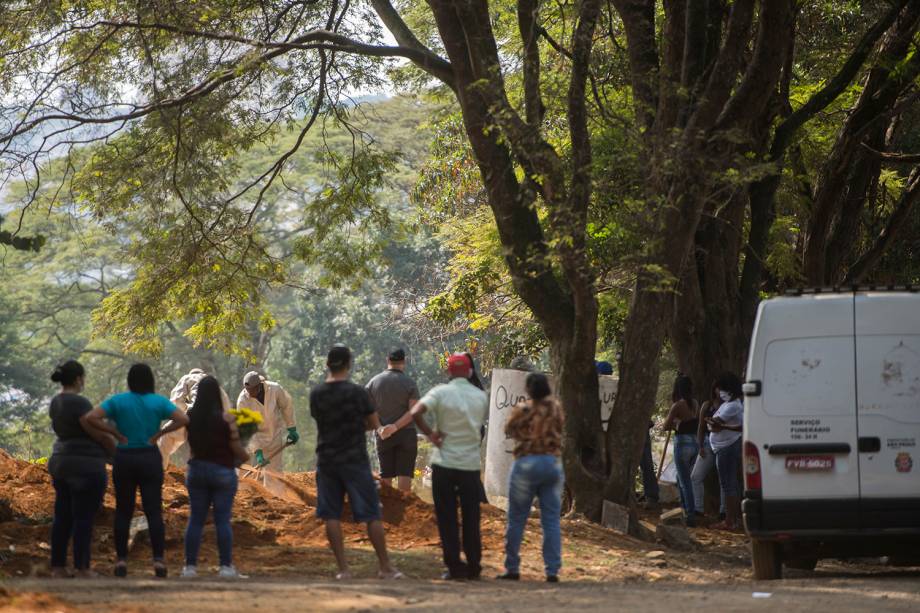 Cemitério da Vila Formosa, o maior da América Latina e responsável pelo sepultamento da maioria dos óbitos causados pela Covid-19 na cidade de São Paulo.