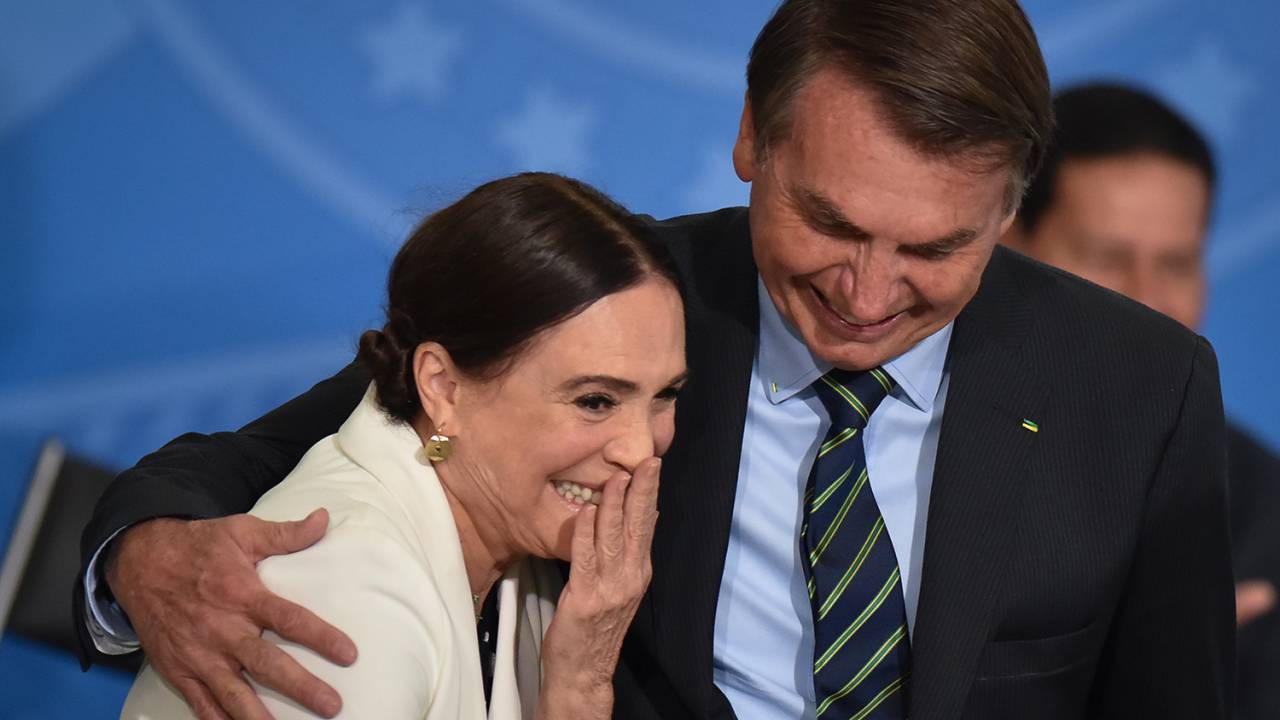 Regina Duarte e Jair Bolsonaro -