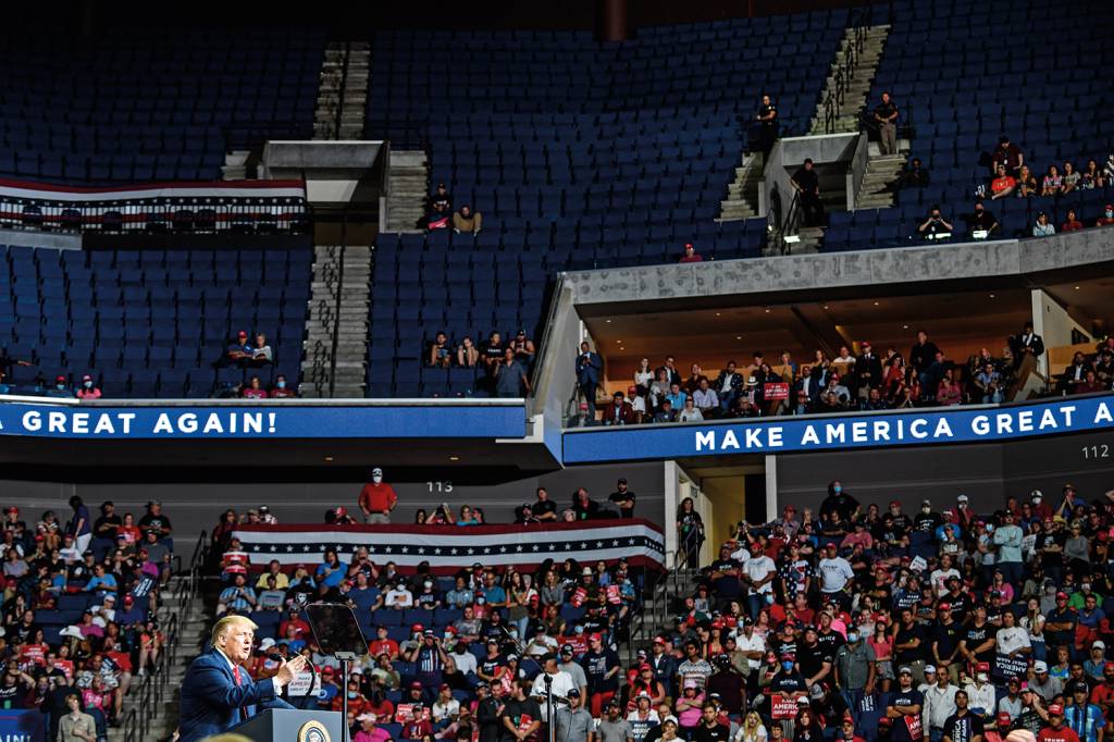 Trump holds first campaign rally since virus erupted Trump holds first campaign rally since virus erupted