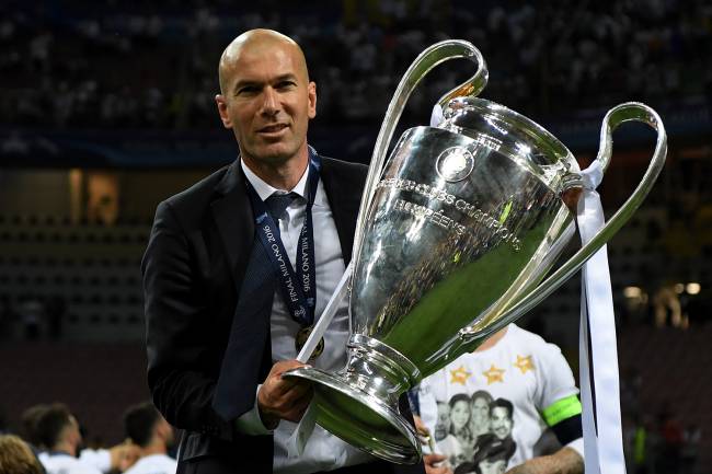 Real Madrid v Club Atletico de Madrid – UEFA Champions League Final Zidane foi tricampeão da Champions League como técnico do Real -