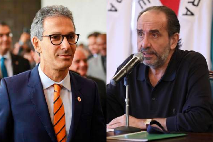 O governador de Minas Gerais, Romeu Zema (Novo), e o prefeito de Belo Horizonte, Alexandre Kalil (PSD)