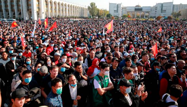 Kyrgystan Opposition Demonstration against elections results Kyrgystan Opposition Demonstration against elections results