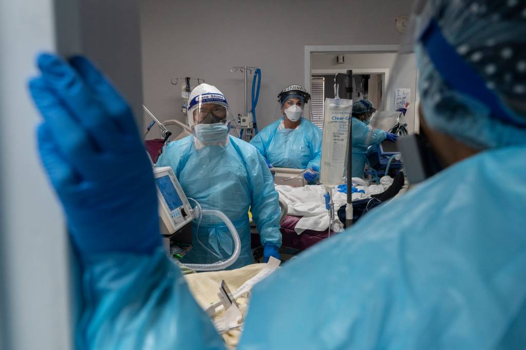 COVID-19 Intensive Care Unit Within A Houston Hospital Cares For Patients As Cases Continue To Rise
