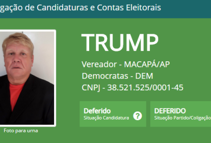 Candidato a vereador Trump