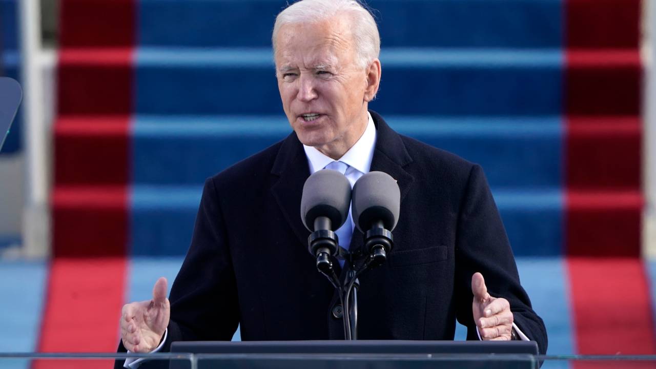 Joe Biden faz discurso durante cerimônia de posse nos Estados Unidos - 20/01/2020