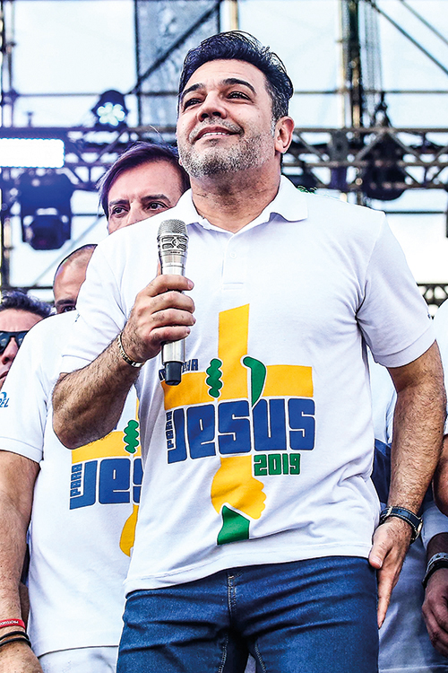 Presidente Jair Bolsonaro na Marcha para Jesus. CONSELHEIRO MARCO FELICIANO NA MARCHA PARA CRISTO EM SÃO PAULO - um dos políticos mais próximos ao presidente -