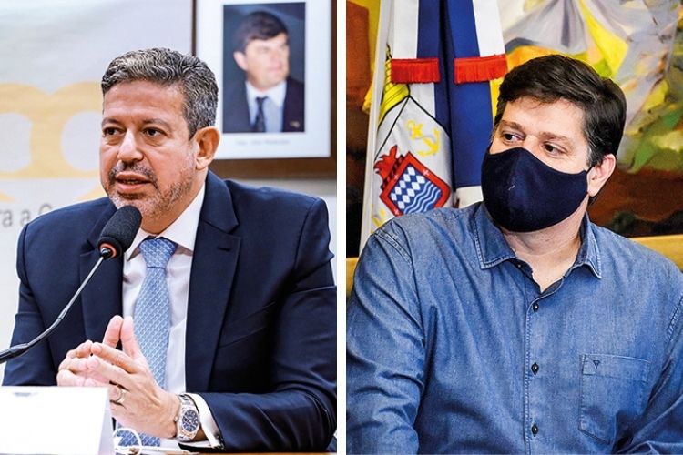 Lira-Rossi NA CÁMARA - Os deputados Arthur Lira, o favorito (à esq.), e Baleia Rossi: ambos defendem a aprovação dos projetos de reformas estruturantes -