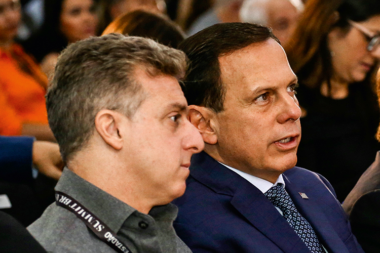 JOAO DORIA-LUCIANO HUCK-2019-023.jpg DÚVIDA - Huck e o governador João Doria: indefinição para 2022 -