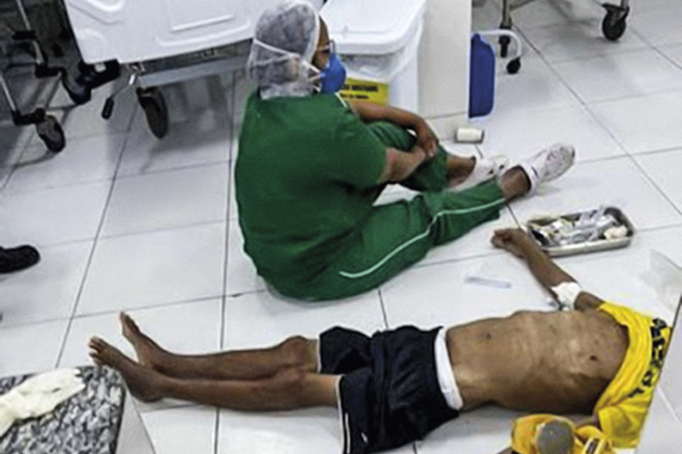 POLYENA-SILVEIRA-ENFERMEIRA-COVID-19-2021-1.jpg LEITO DE MORTE - Tragédia em Teresina, no Piauí: óbito de paciente no chão -