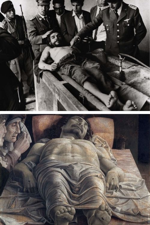 Che-Guevara- Che Guevara assassinado na Bolívia (1967) e Lamentação sobre o Cristo Morto, de Andrea Mantegna, pintado no final do século XV