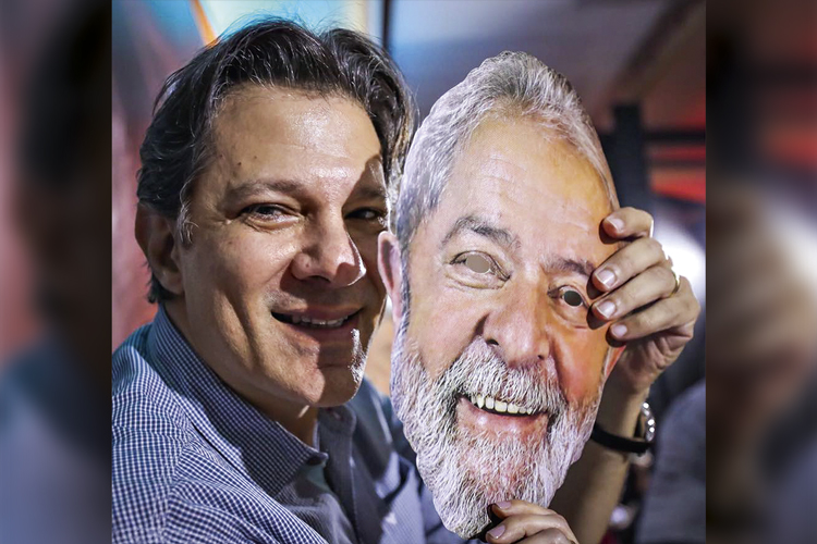 FERNANDO-HADDAD-MASCARA-LULA-2018.jpg PLANO B - Haddad: de candidato à Presidência para o governo de São Paulo -