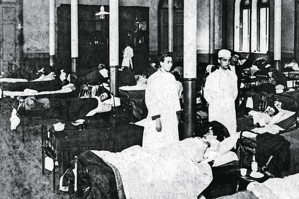 GRIPE ESPANHOLA-092_memoria_266.jpg TRADIÇÃO - Hospital em São Paulo, em 1918: o país não tem cultura de filantropia -