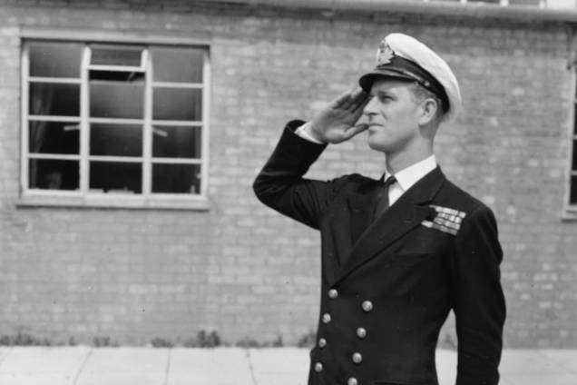 O tenente Philip Mountbatten na Royal Naval Officers School, em Kingsmoor, Inglaterra, no ano de 1947 - O tenente Philip Mountbatten na Royal Naval Officers School, em Kingsmoor, Inglaterra, no ano de 1947 -