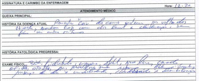 Henry Borel, hospital 13 de fevereiro, Monique Medeiros, Jairinho Fac-simile do prontuário de atendimento de Henry em 13 de fevereiro