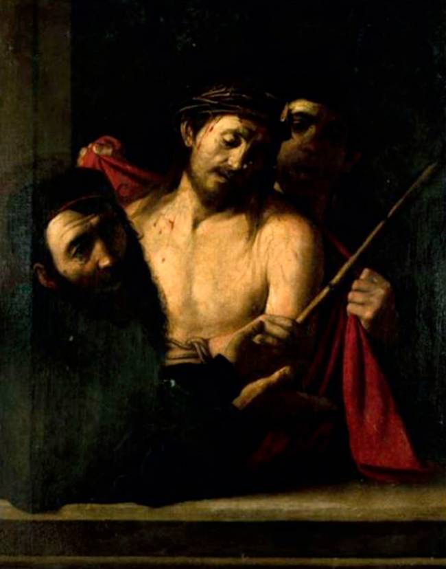 España bloquea la subasta de un cuadro que podría ser de Caravaggio Quadro 'Ecce homo' que foi retirado do leilão por suspeita de ser um Caravaggio -