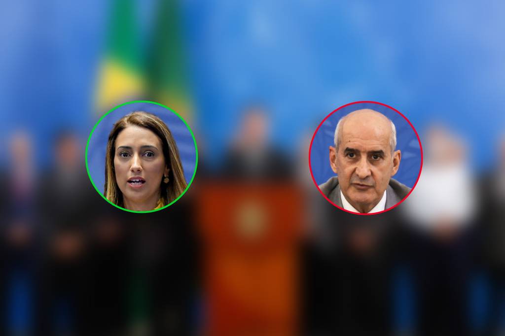 24/04/2020 Pronunciamento do Presidente da República, Jair Bols Flávia Arruda e Luiz Ramos -