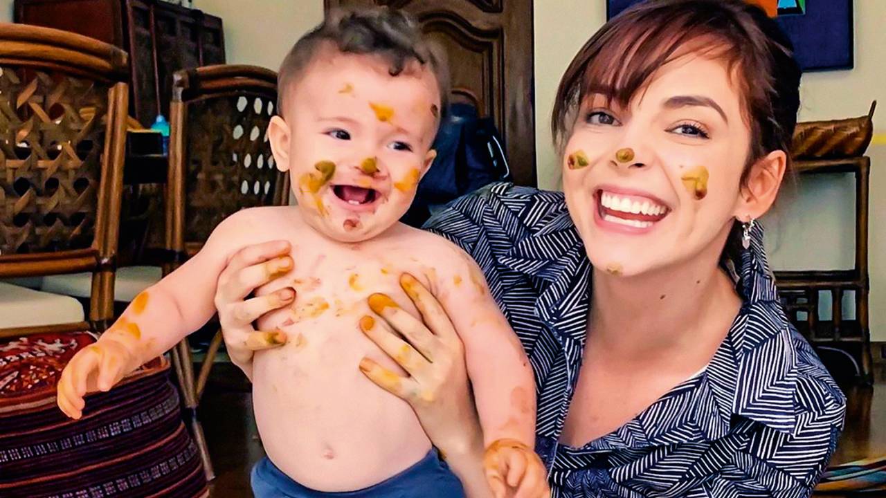 Titi Müller, 34 anos, e Benjamin, 10 meses -