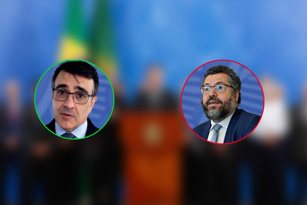 24/04/2020 Pronunciamento do Presidente da República, Jair Bols Carlos Alberto França e Ernesto Araújo -