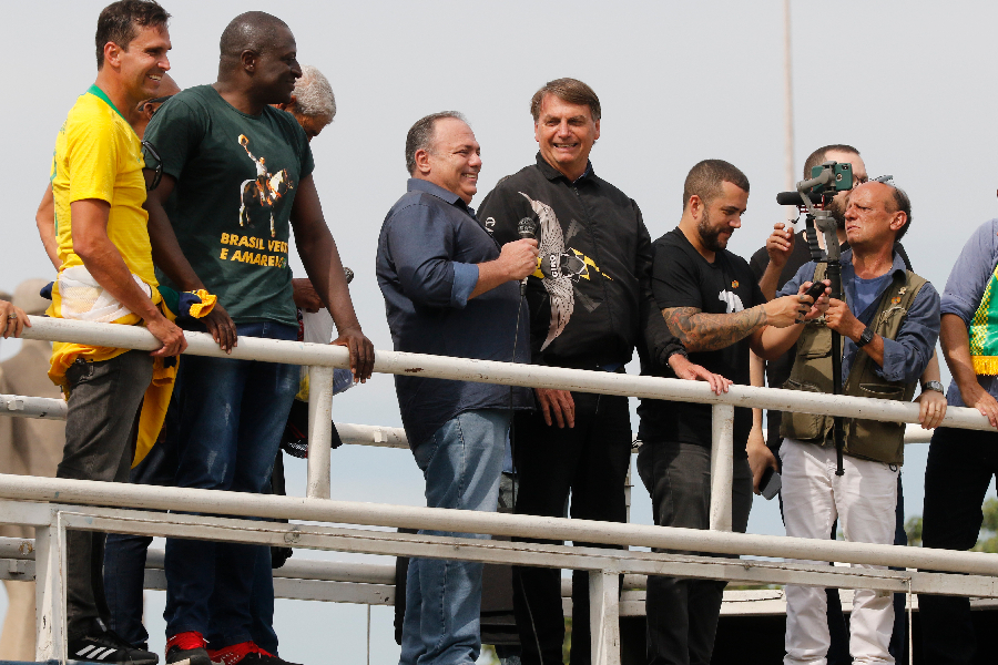 Bolsonaro e Pazuello em ato no Rio de Janeiro - 23.05.2021 -