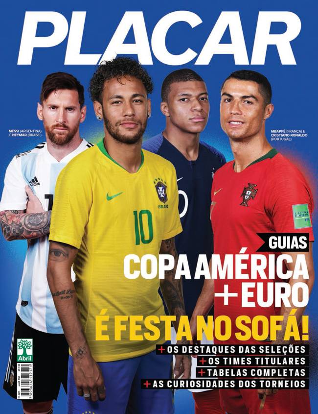 Nova edição da Revista Placar traz os guias da Copa América e Eurocopa -