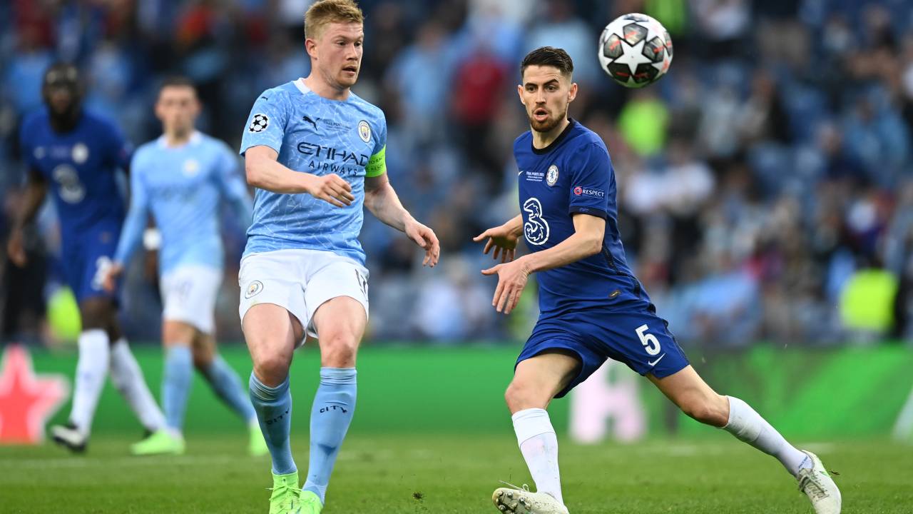 Kevin De Bruyne do Manchester City e Jorginho do Chelsea