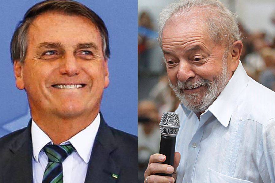 O presidente Jair Bolsonaro e o ex-presidente Luiz Inácio Lula da Silva