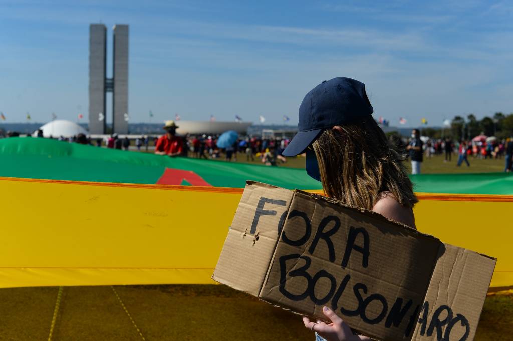 Protests Against Bolsonaro As Brazils Nears Half Million COVID Deaths Protesto em Brasília