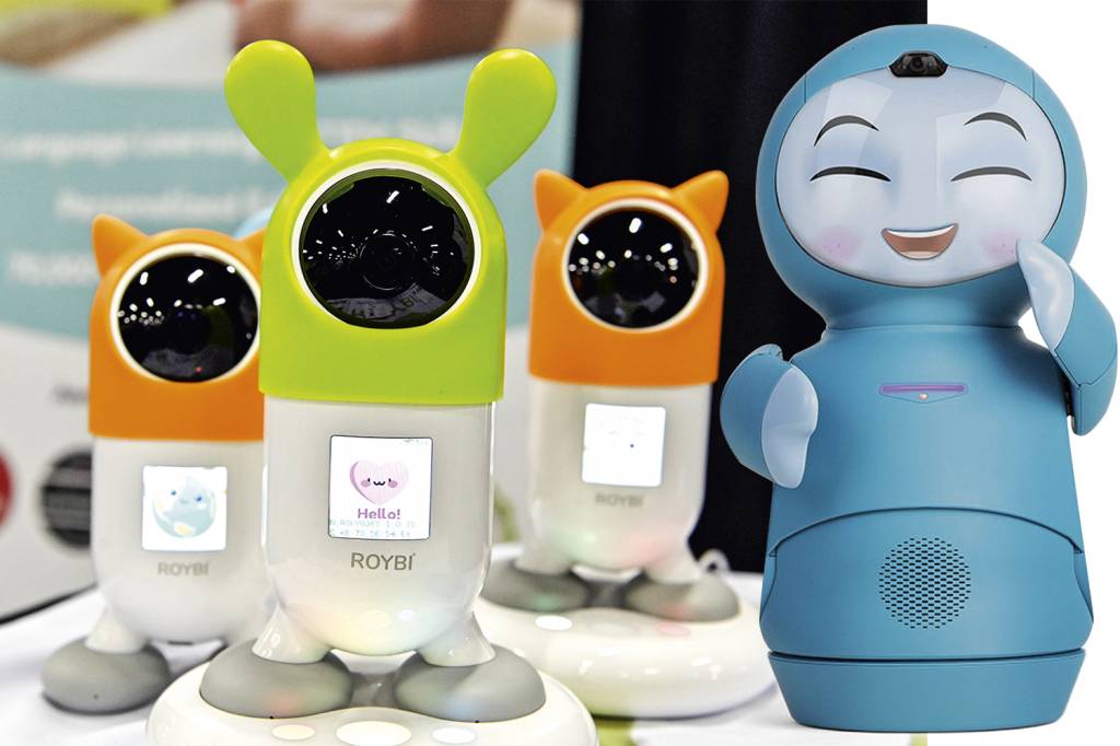 Moxie-Robot-1-v2Mar-2021_1800x.jpg ROBÔS DE ESTIMAÇÃO - Roybi (à esq.) e Moxie (à dir., azul): os bonequinhos detectam emoções, têm empatia e aprendem a ser bons amigos de humanos -