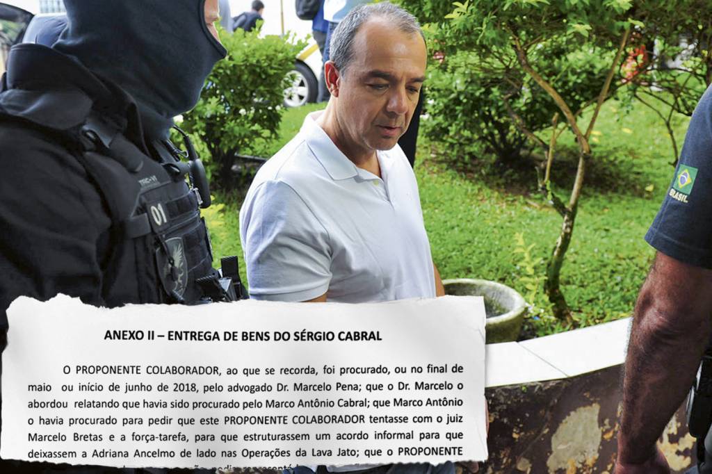SERGIO-CABRAL-CTBA-2018-6908.jpg ACORDO INFORMAL - Cabral: orientado pelo juiz a escrever uma confissão de próprio punho -