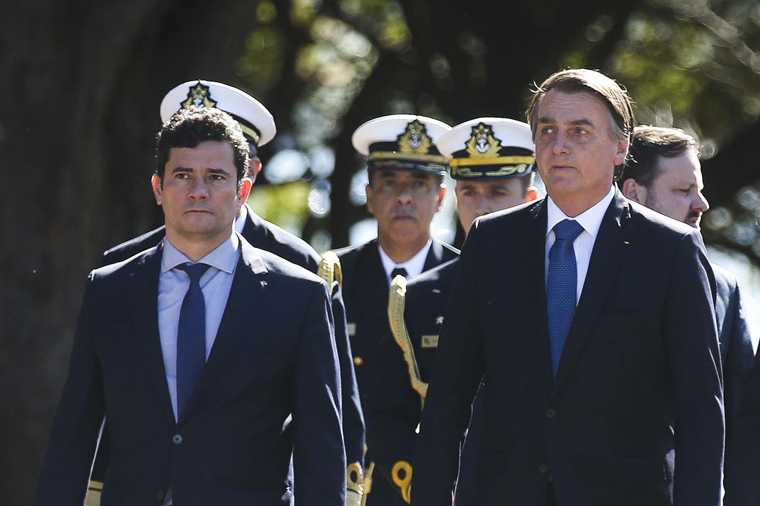 INIMIGO 1 -&ensp;Com Bolsonaro: ele deixou o minist&eacute;rio ap&oacute;s divergir do chefe -