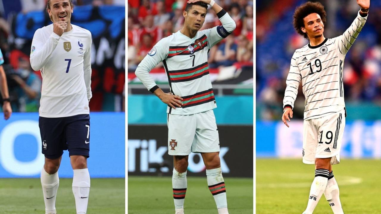 Griezmann, Cristiano Ronaldo e Sané -