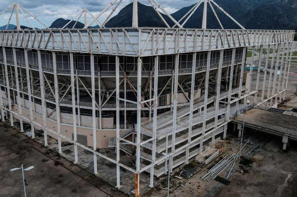 Est&aacute;dio aqu&aacute;tico Ol&iacute;mpico, hoje, no Rio de Janeiro -&nbsp;