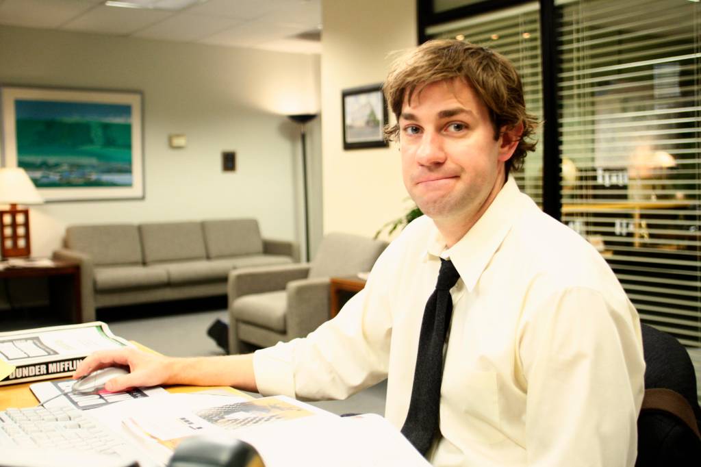 The Office John Krasinski como Jim Halpert em The Office.