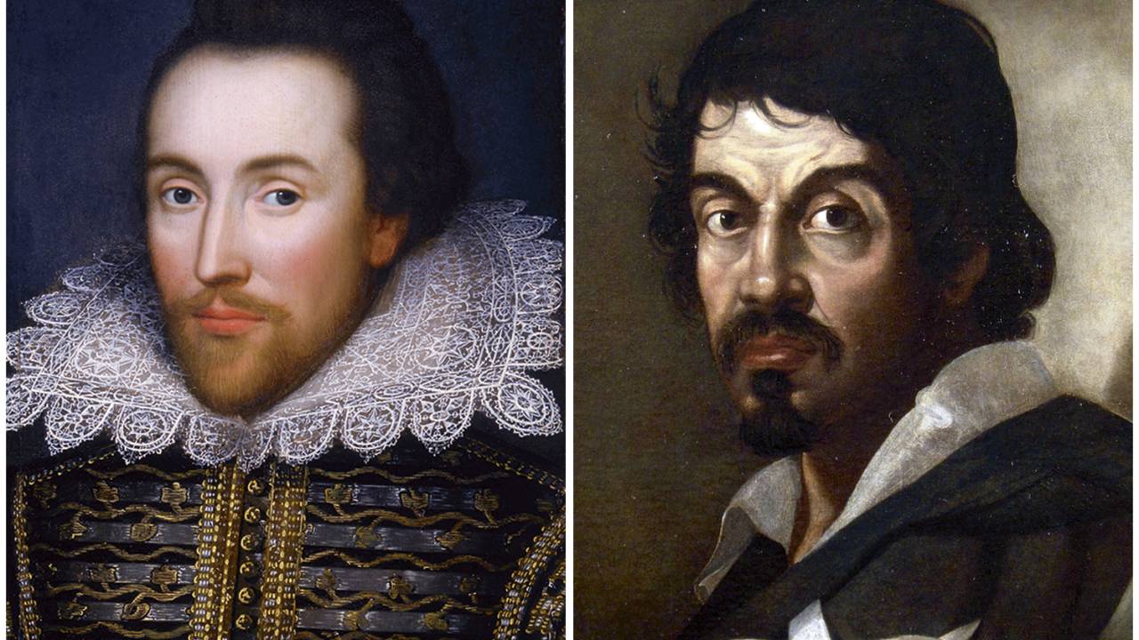CURIOSIDADE SEM FIM - Figurões investigados: estudo apontou que Shakespeare (à esq.) talvez tivesse espinhas e esclareceu a morte de Caravaggio -
