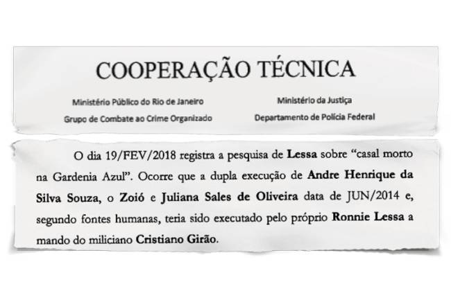 SEMELHANÇAS - Denúncia: morte de casal em 2014, que teria como executor Ronnie Lessa, envolve Girão e pode ajudar a elucidar o caso da vereadora morta -