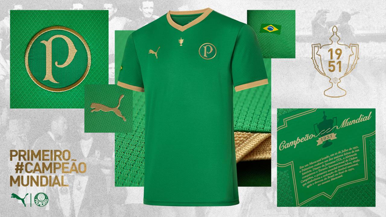 Camisa comemorativa do Palmeiras de 1951 -
