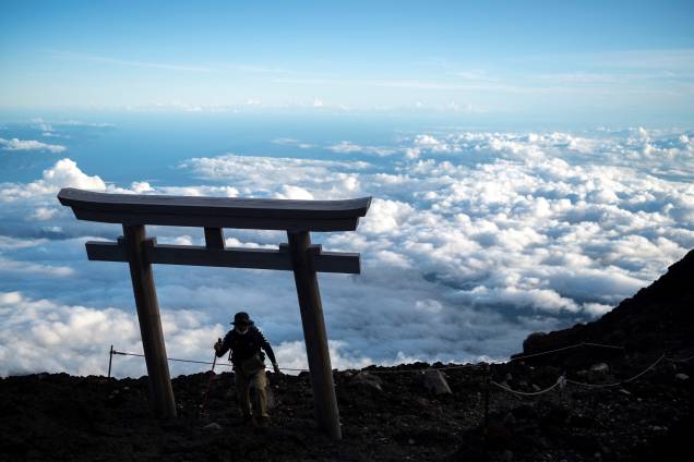 Alpinistas no Monte Fuji - Alpinistas no Monte Fuji -
