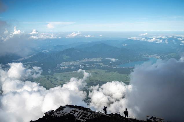 Alpinistas no Monte Fuji - Alpinistas no Monte Fuji -
