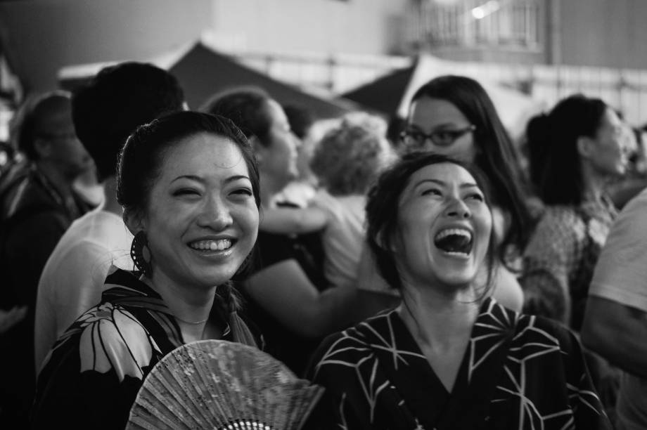 Nina Takahashi e Piti em matsuri, em Tóquio, no verão de 2019