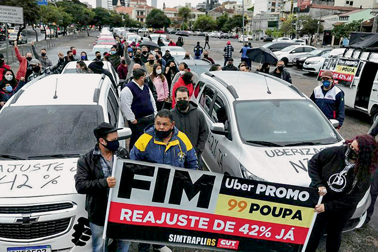 PROTESTO-UBER-PORTO ALEGRE-2021-5.jpg PROTESTO - Porto Alegre: os motoristas cobram reajuste para receber mais -
