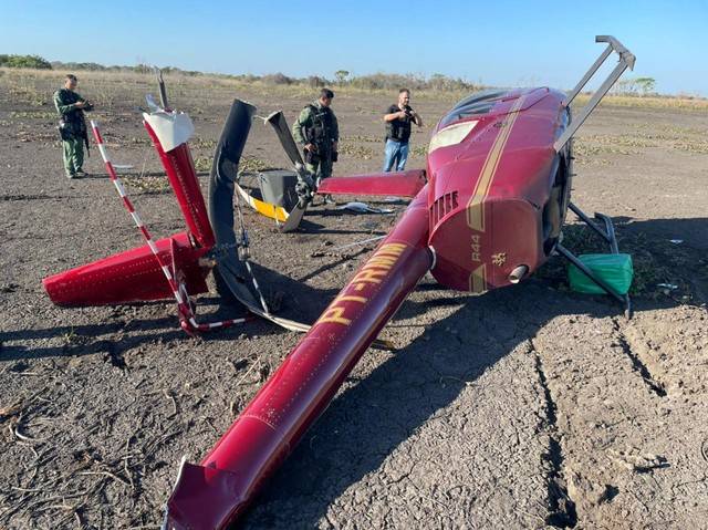 Helicóptero que caiu no Pantanal com cocaína está em nome de policial