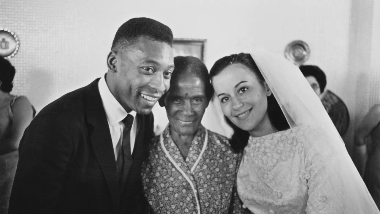 Pelé com a esposa Rosemary Cholby -