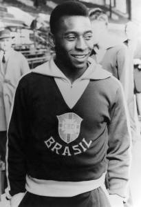 Pelé – Fussballspieler, Brasilien Pelé em sua primeira Copa do Mundo, na Suécia -