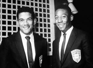 Soccer – World Cup Chile 62 Pelé e Mané Garrincha na Copa de 1962, no Chile -