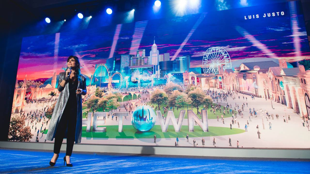 A vice-presidente executiva do Rock in Rio, Roberta Medina, durante a apresentação do novo festival em São Paulo - The Town