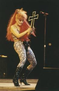 Nina Hagen, em apresentação no Rock in Rio, em 1985 Nina Hagen, em apresentação no Rock in Rio, em 1985
