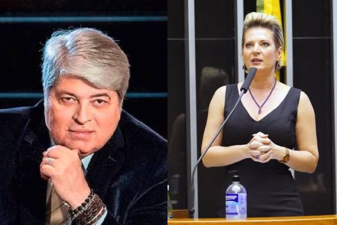 O apresentador José Luiz Datena e a deputada federal Joice Hasselmann (PSDB): acordo sobre disputa ao Senado