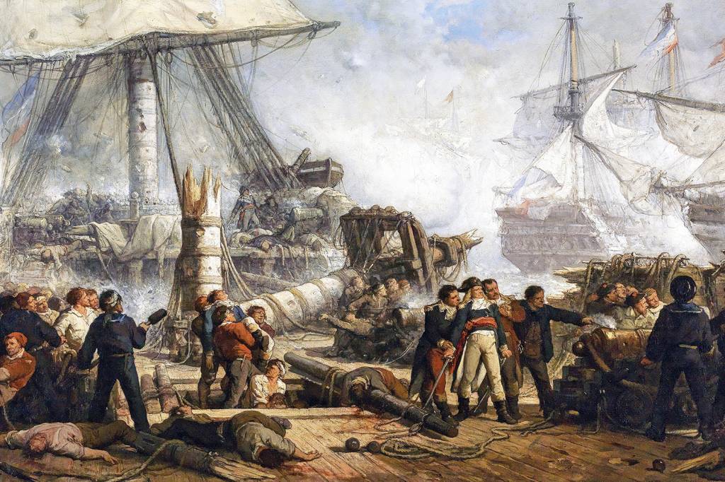 BATALHA-TRAFALGAR—GettyImages-1219746860.jpg PODER - A Batalha de Trafalgar, em 1805: depois de derrotar a França, a Inglaterra conquistou a supremacia marítima global -
