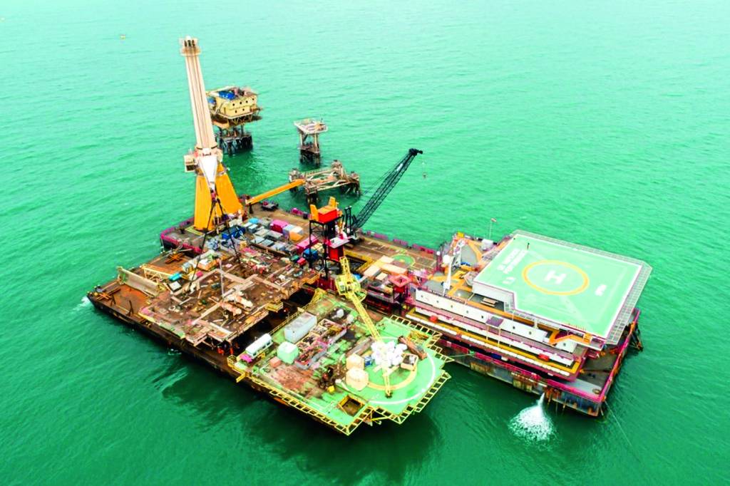 Agência Petrobras05/05/2021-Plataforma de Cação VALORIZAÇÃO - Plataforma da Petrobras: baixos estoques da Opep estimulam maior alta em sete anos -